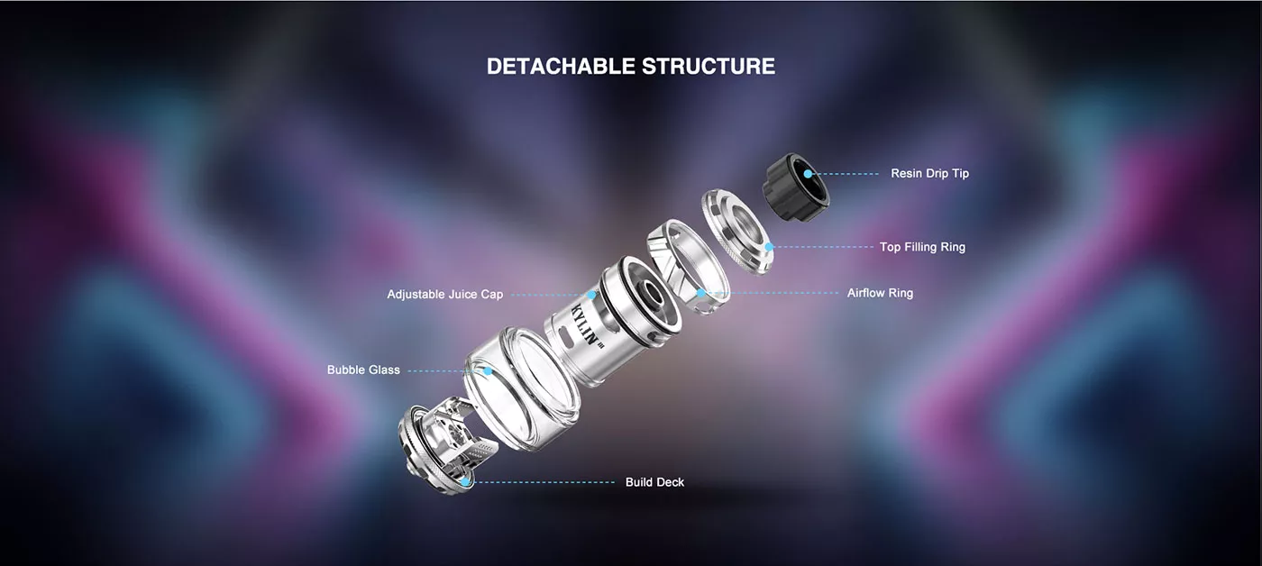 Бак Vandy Vape Kylin V3 RTA 25mm 6ml replica (Black) (18505)