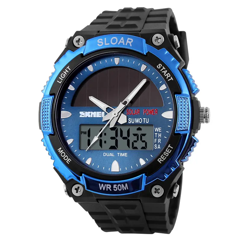 Часы наручные на солнечной батарее Skmei 1049 Original (Blue, 1049BU)