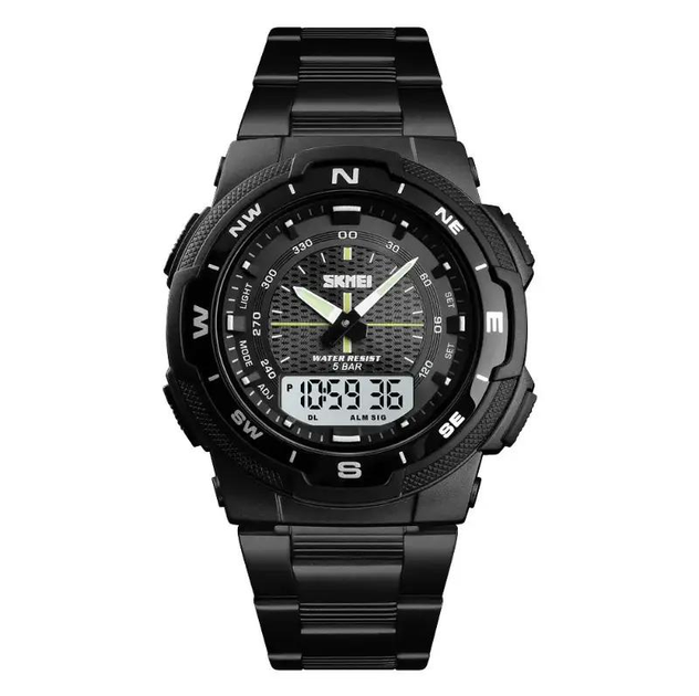 Мужские наручные часы Skmei 1370 Original (Black White, 1370BKWT)