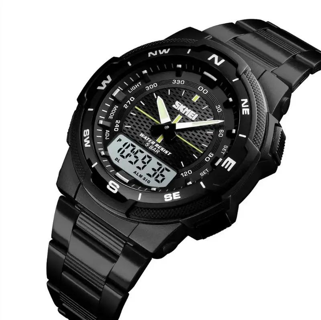 Мужские наручные часы Skmei 1370 Original (Black White, 1370BKWT) (17131)
