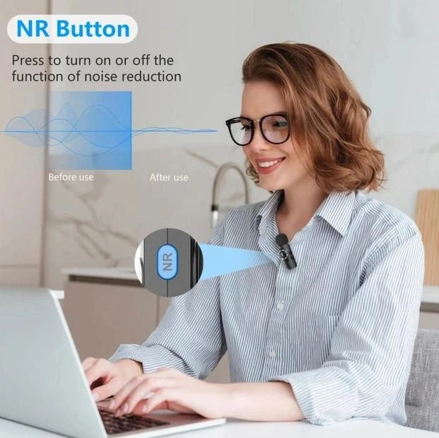 Профессиональный петличный микрофон беспроводной Boya BY-V20 Type-C 2шт (Black) (18873)