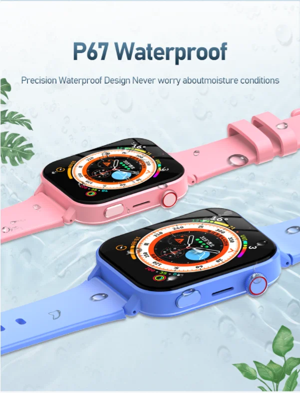 Смарт часы-телефон детские Wonlex KT36 Original с видеозвонком WI-FI GPS SIM-карта (Pink) (18347)