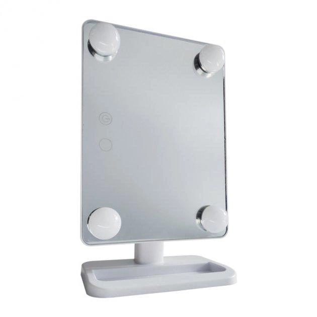 Зеркало косметическое с LED подсветкой прямоугольное HH083 360 (White)