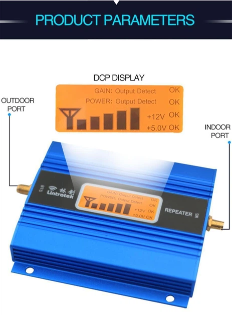 GSM усилитель Lintratek KW13A 900MHZ Репитер мобильной связи и интернета 4G LTE, Полный комплект (19267)