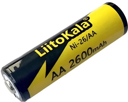 Аккумулятор AA / 14500 LiitoKala Ni-26 2600 mAh пальчиковый Ni-MH 1.2V Выпуклый плюс (19319)