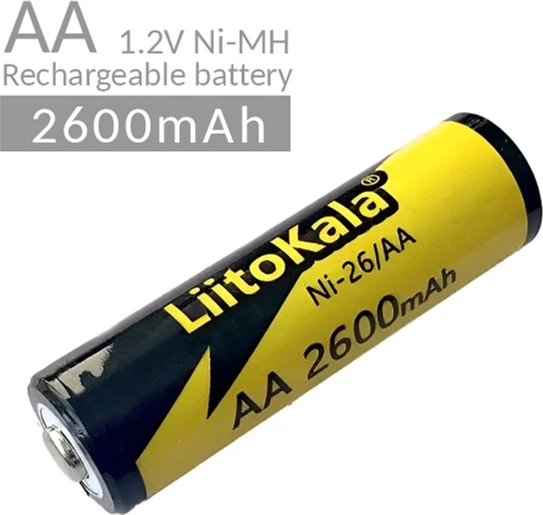 Аккумулятор AA / 14500 LiitoKala Ni-26 2600 mAh пальчиковый Ni-MH 1.2V Выпуклый плюс (19319)