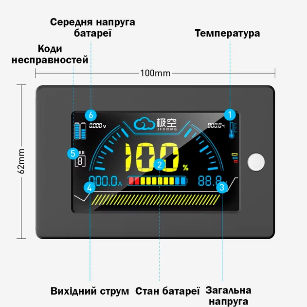 Дисплей к плате BMS JiKong LCD 3.2