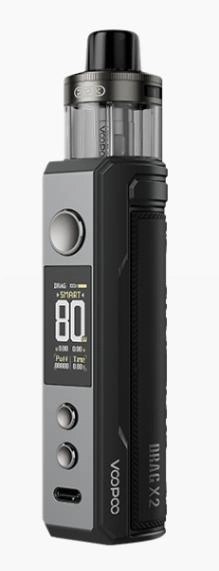 Електронна сигарета VOOPOO Drag X2 80W Pod з картриджем PnP X DTL об'ємом 5 мл Оригінальний комплект (Сірий метал) (15855)