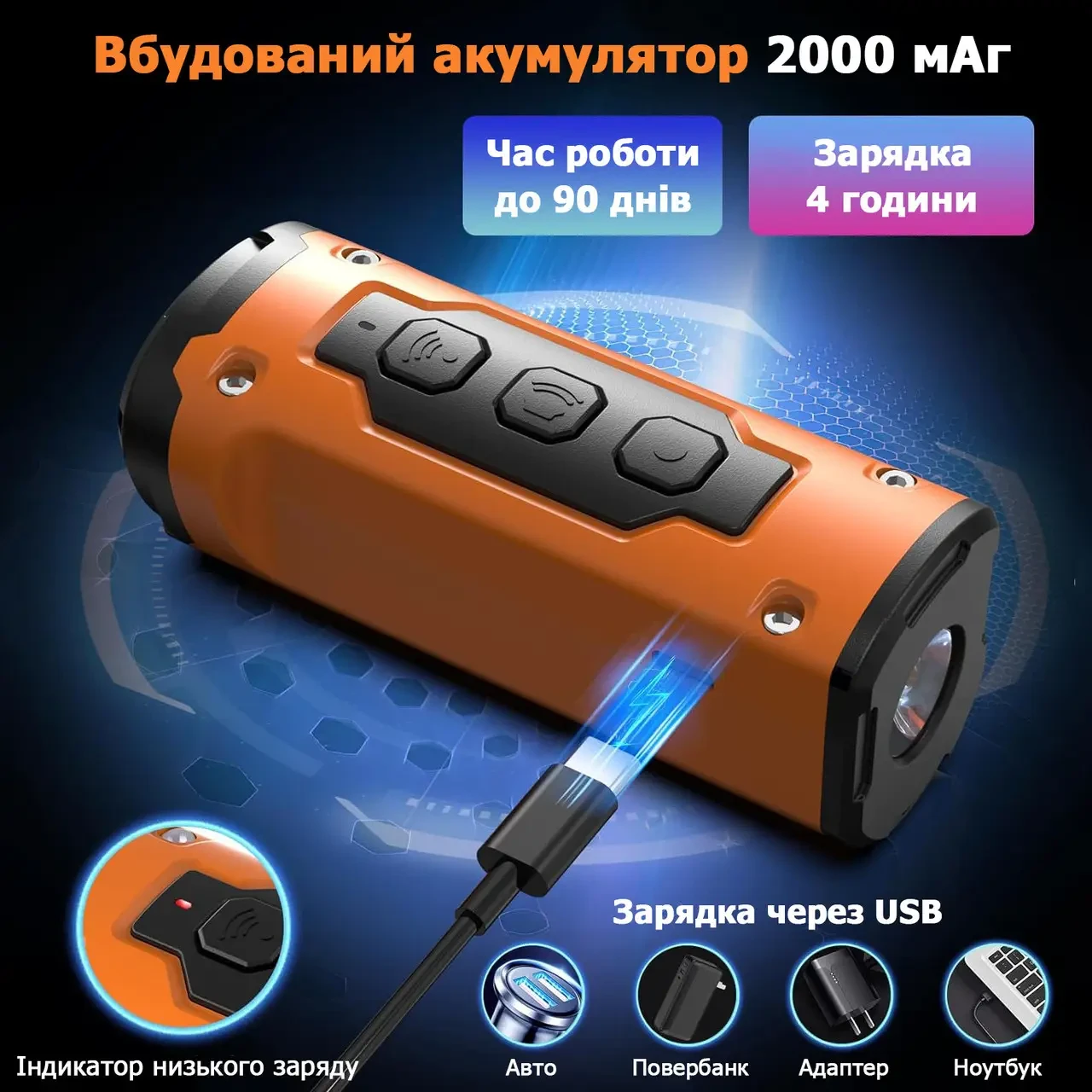 Ультразвуковой отпугиватель собак с аккумулятором B30 (Black) (17657)