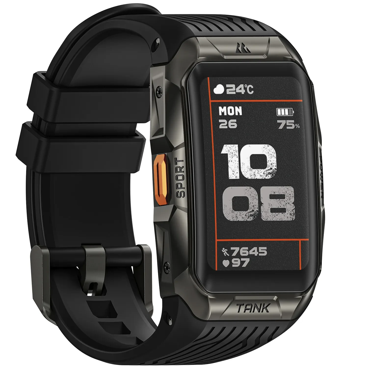 Умные смарт-часы в противоударном тактическом корпусе Kospet Tank X2 Ultra Original (Black) (16978)