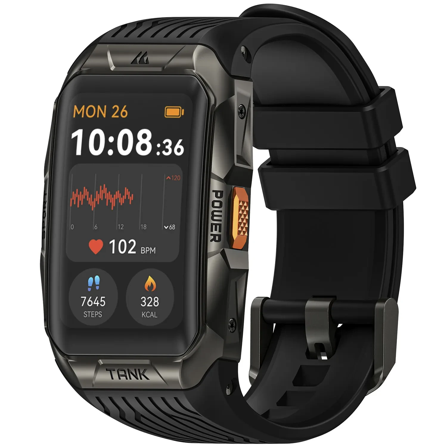 Умные смарт-часы в противоударном тактическом корпусе Kospet Tank X2 Ultra Original (Black) (16978)
