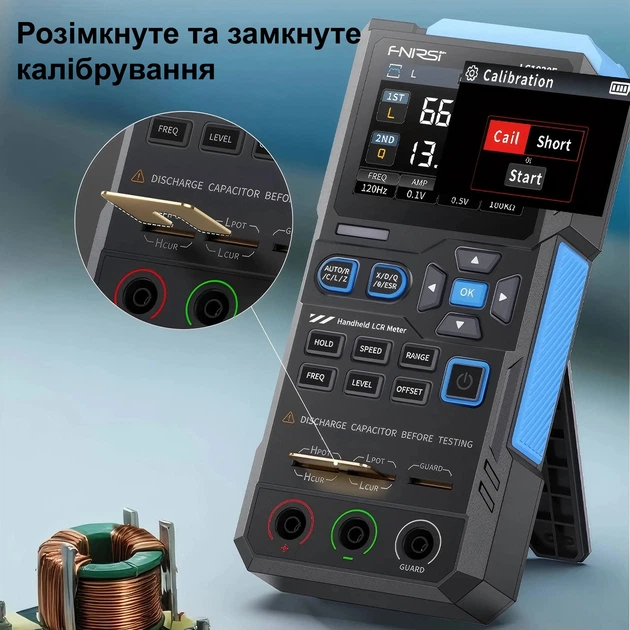 Высокоточный LCR тестер Fnirsi LC1020E портативный цифровой мостовой тестер (19668)