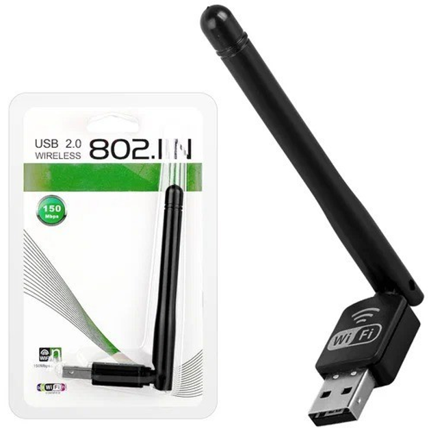 Беспроводной сетевой адаптер PIX-LINK Wi-Fi USB LV-UW10-2DB чип RTL8188 (Black) (17621)