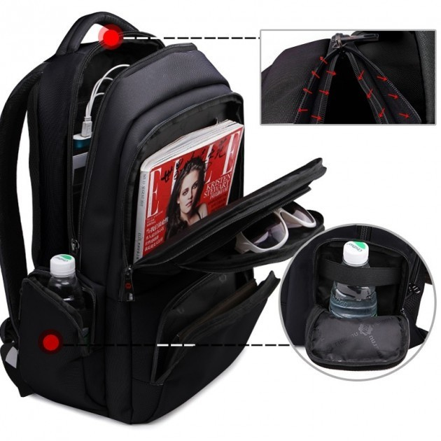 Городской рюкзак Tigernu T-B3140 18л для ноутбука 15.6'' (Black) (17047)