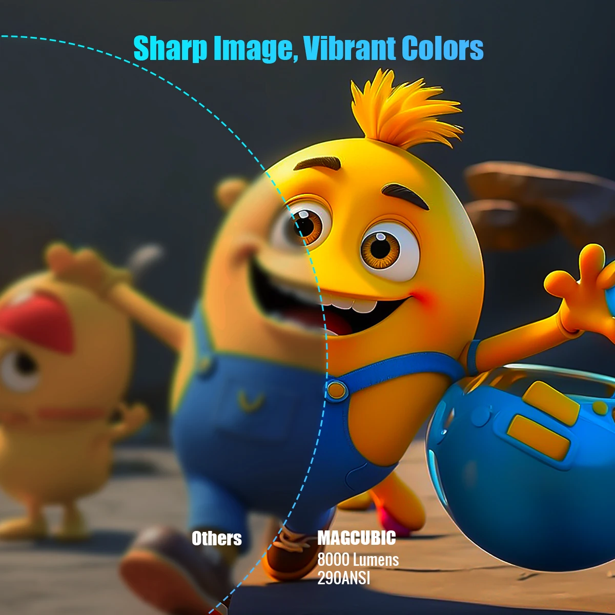 Смарт проектор с автофокусом Magcubic HY300 Pro+ Plus Android 14, chip H726, 8K24fps, 1GB/8GB Wi-Fi 2.4G/5G Обновленная версия Кинотеатр (White) (19030)