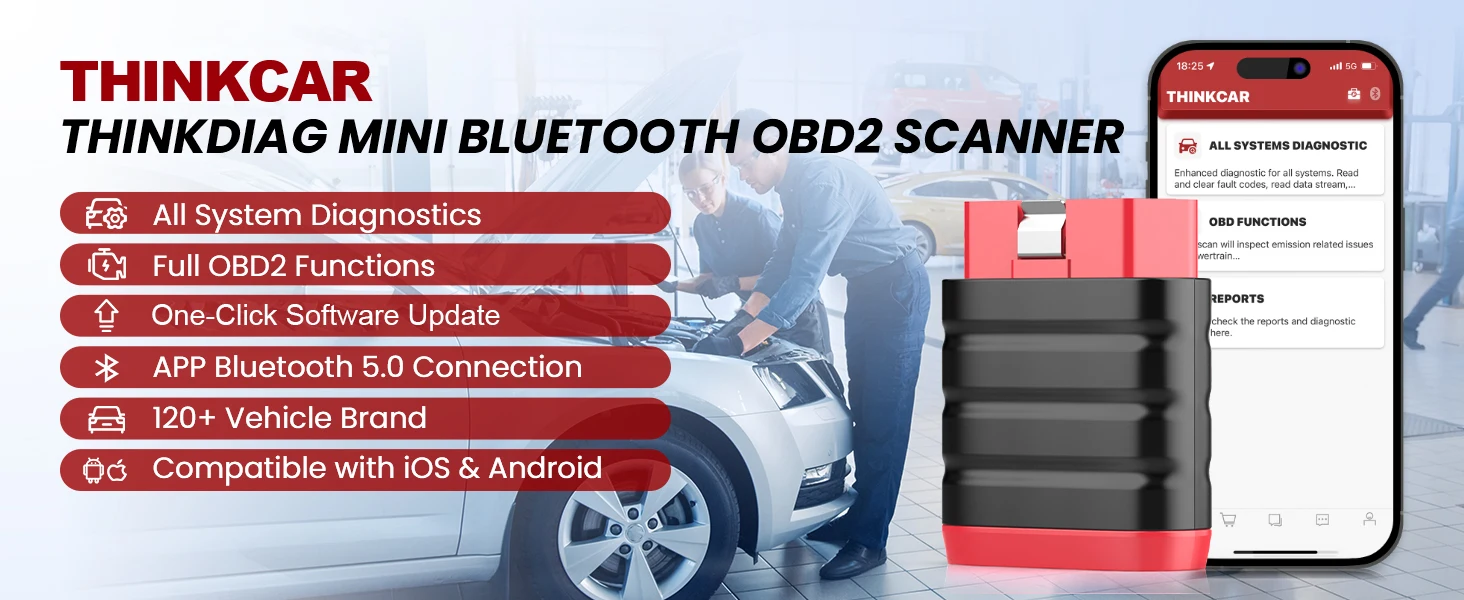 Универсальный автосканер Мультимарочный OBD2 Thinkcar ThinkDiag Mini Профессиональный диагностический сканер автомобильный ОБД2, EOBD, ELM327 (19804)